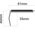 Treads Stair Nosings MD1 Single Channel Chevron Profile Treads Stair Nosings MD1 Single Channel Chevron Profile