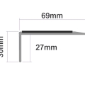 Treads Stair Nosings LSR1 Single Channel Square Ramped Back