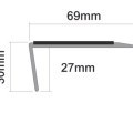 Treads Stair Nosings LKR1 Single Channel Raked Ramped Back