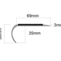 Treads Stair Nosings LRR1 Single Channel Bull Nose Ramped Back Treads Stair Nosings LRR1 Single Channel Bull Nose Ramped Back