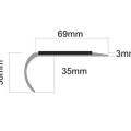 Treads Stair Nosings LRR1 Single Channel Bull Nose Ramped Back