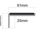 Treads Stair Nosings MS1-30 Single Channel Square Edge Profile