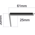 Treads Stair Nosings MK1 Single Channel Rake Backed Profile