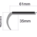 Treads Stair Nosings MR1 Single Channel Bull Nose Shape