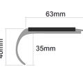 Treads Stair Nosings VR1 Single Channel Bull Nose Ramped Back Treads Stair Nosings VR1 Single Channel Bull Nose Ramped Back
