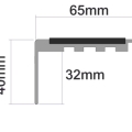 Treads Stair Nosings TS1 Single Channel For Carpet Tiles & Ceramic Tiles